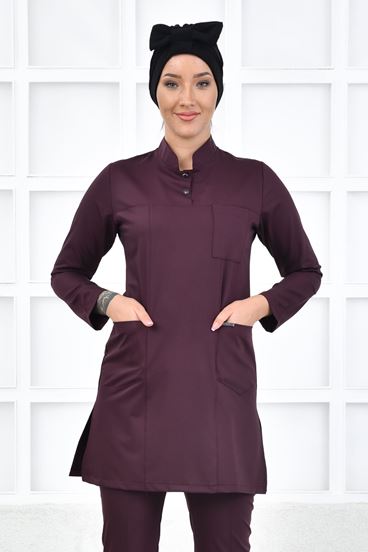 Yarım Hakim Yaka Kadın Tesettür Üst - Güvez