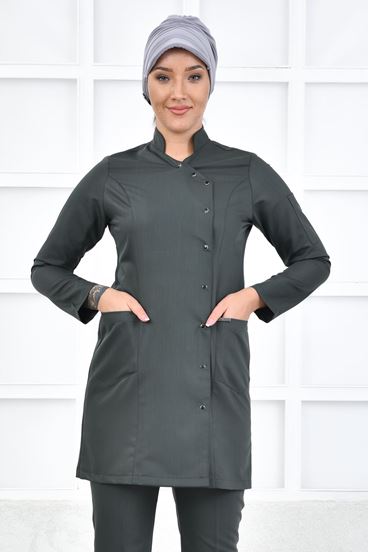 Kruvaze Kadın Tesettür Üst - Haki
