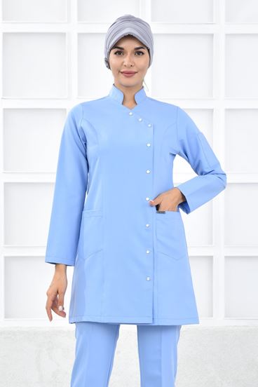 Kruvaze Kadın Tesettür Üst - Bebe Mavi