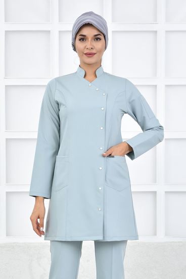 Kruvaze Kadın Tesettür Üst - Küf Yeşili