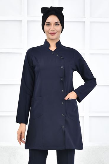 Kruvaze Kadın Tesettür Üst - Lacivert