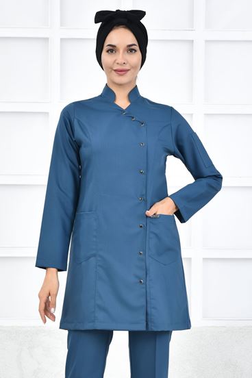 Kruvaze Kadın Tesettür Üst - Petrol Yeşili