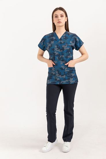 Greys Kadın Üst - Kamuflaj Desenli