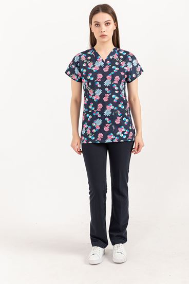 Greys Kadın Takım - Çiçek Desenli