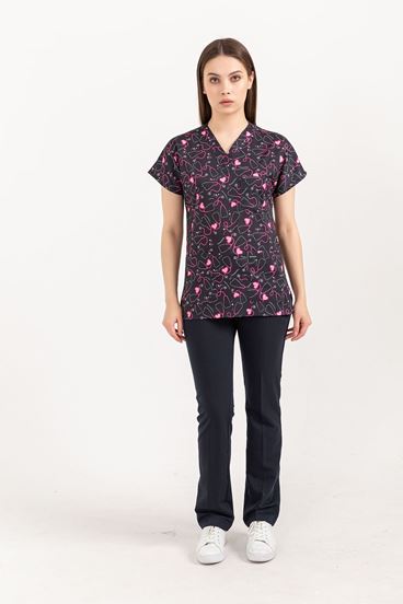 Greys Kadın Takım - Steteskop Desenli