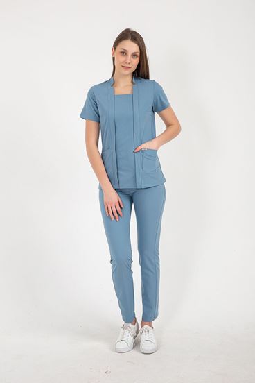 Square Collor Style Kadın Takım - Bulut Mavi/Alaskan Blue 