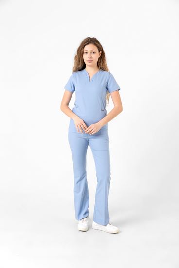 Drop Collar Kadın Takım - Bebe Mavi