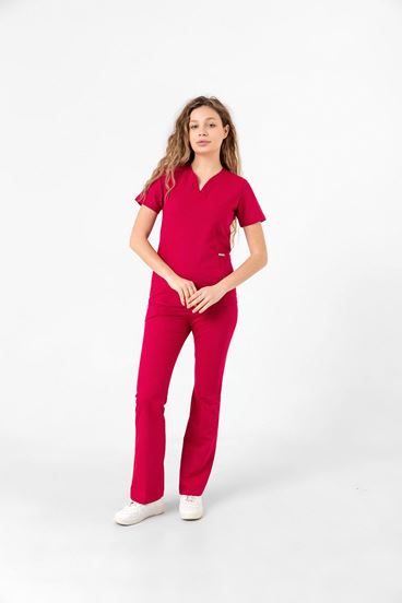 Drop Collar Kadın Takım - Fuşya