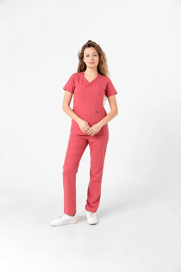 Butterfly Collar Kadın Takım - Gül Kurusu