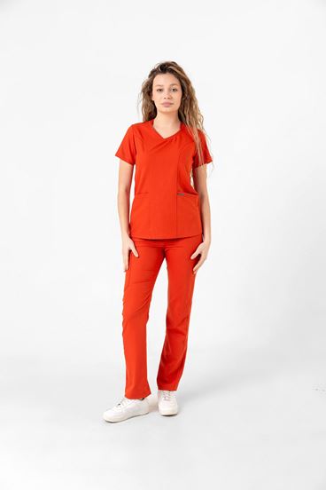 Butterfly Collar Kadın Takım - Turuncu