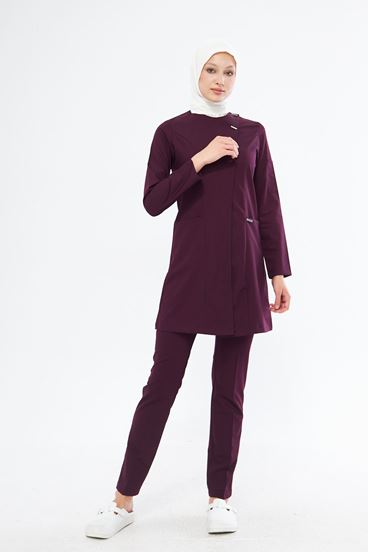 Elengance Tesettür Takım - Mürdüm