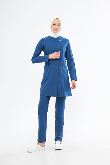 Elegance Kadın Tesettür Takım - Petrol Mavi̇