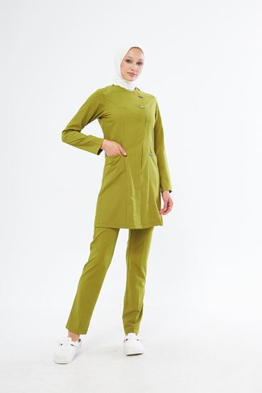 Elegance Kadın Tesettür Takım - Yağ Yeşili