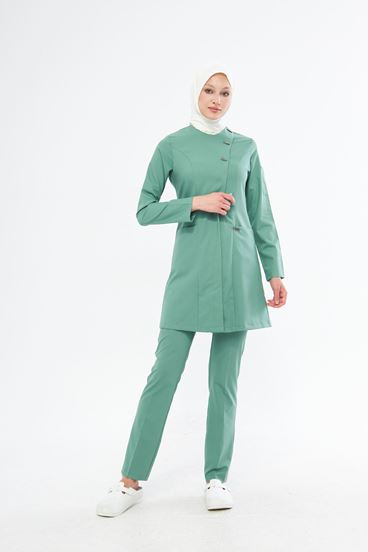 Elegance Kadın Tesettür Takım - Küf Yeşi̇li̇