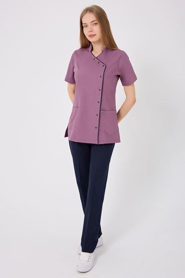 Kruvaze Biyeli Kadın Takım - Leylak