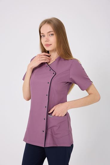 Kruvaze Biyeli Kadın Üst - Leylak