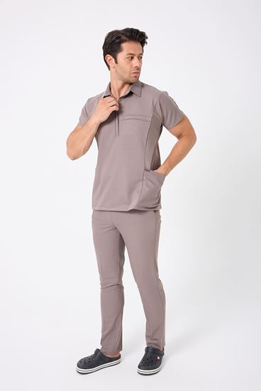 Planet Erkek Takım - Koyu Bej