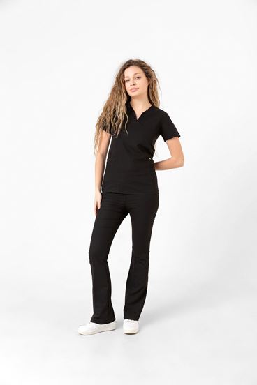 Drop Collar Kadın Takım - Siyah