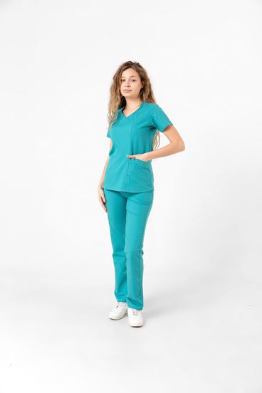 Butterfly Collar Kadın Takım - Turkuaz Yeşi̇li̇