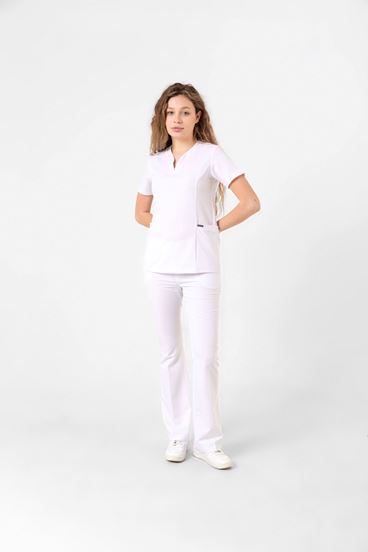 Drop Collar Kadın Takım - Optik Beyaz