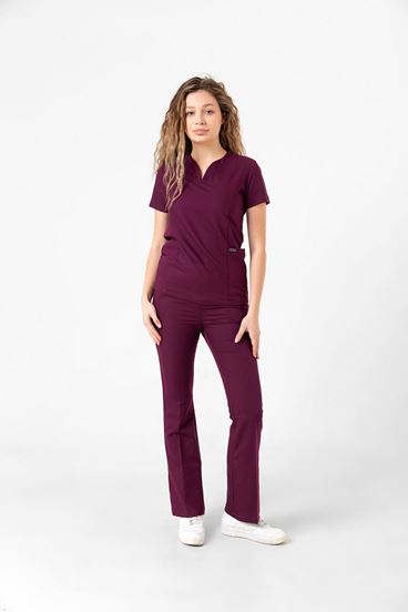 Drop Collar Kadın Takım - Mürdüm