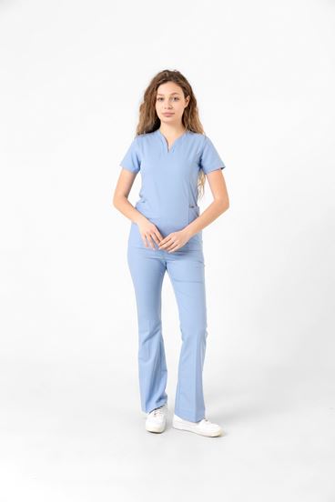 Drop Collar Kadın Takım - Bebe Mavi