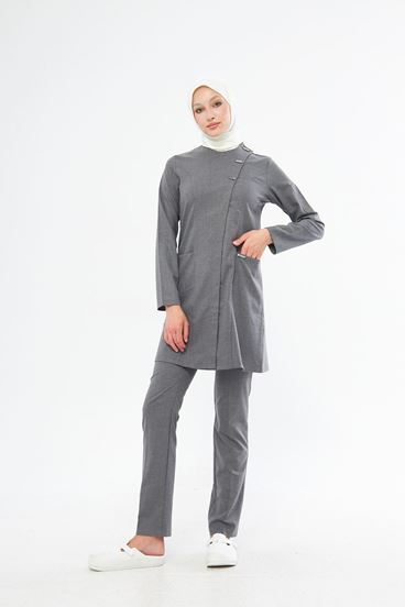 Elegance Santana Kadın Tesettür Takım - Antrasi̇t Gri