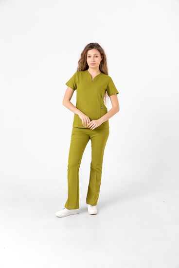 Drop Collar Kadın Takım - Yağ Yeşili