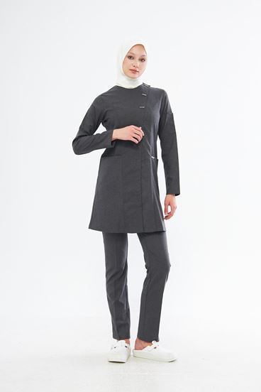 Elegance Santana Kadın Tesettür Takım - Füme