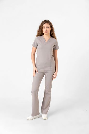 Drop Collar Kadın Takım - Kum Gri̇