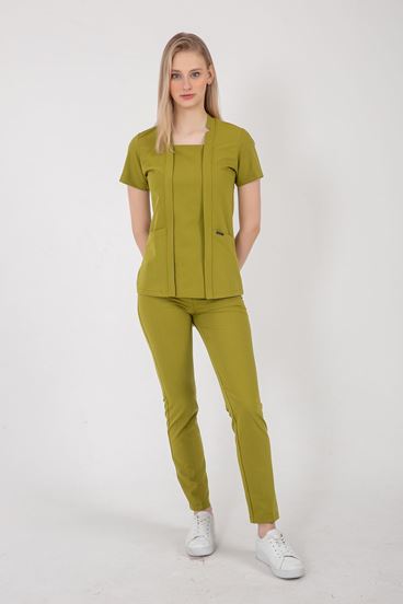 Square Collor Kadın Takım - Yağ Yeşili