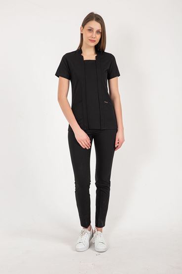 Square Collor Kadın Takım - Siyah
