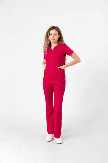 Drop Collar Kadın Takım - Fuşya