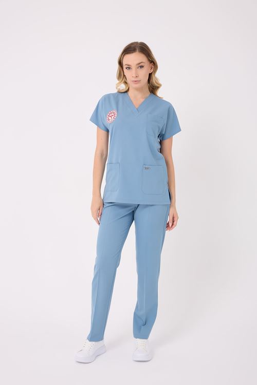 Kadın Takım Hekim/Doktor Forması Alaskan Blue