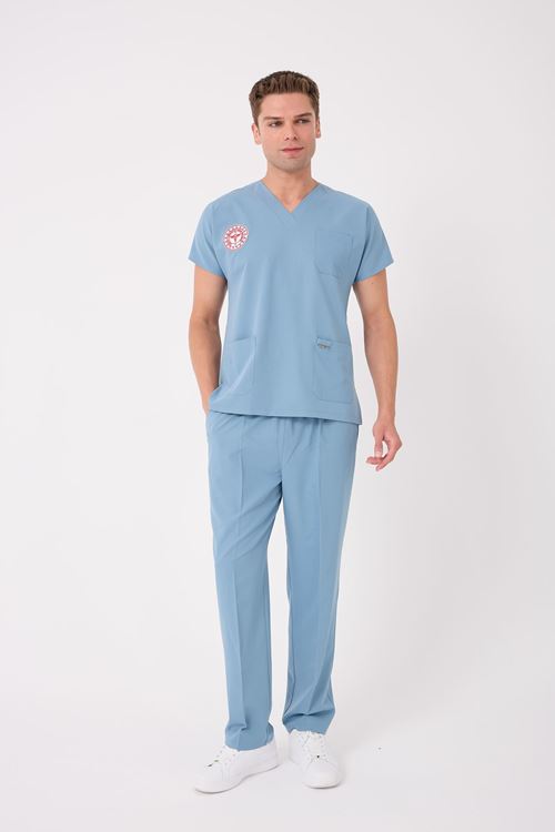 Erkek Takım Hekim/Doktor Forması Alaskan Blue 
