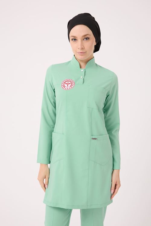 Tesettür Tek Üst Aile Sağlığı Çalışanları Forması Bermuda
