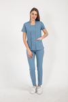 Square Collor Style Kadın Takım - Bulut Mavi/Alaskan Blue 