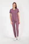 Square Collor Style Kadın Takım - Leylak