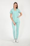 Square Collor Style Kadın Üst - Mint Yeşili